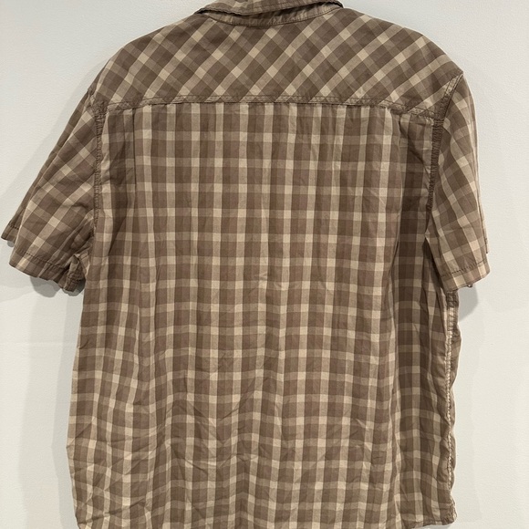 Realtree Men’s XL Brown Tan Check Short Sleeve Button-Up Outdoor Hunting Shirt 👕 - Picture 2 of 6